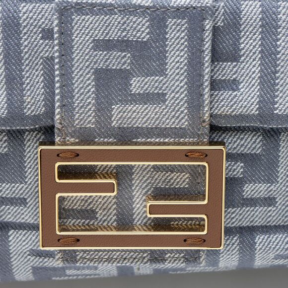 Fendi Denim Zucca Mamma Baguette Shoulder Bag - Picture 9 of 10